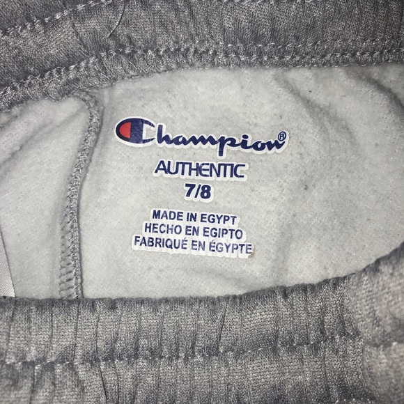 Champion Authentic jogger boys gray and black size: 7/8 - Picture 2 of 15